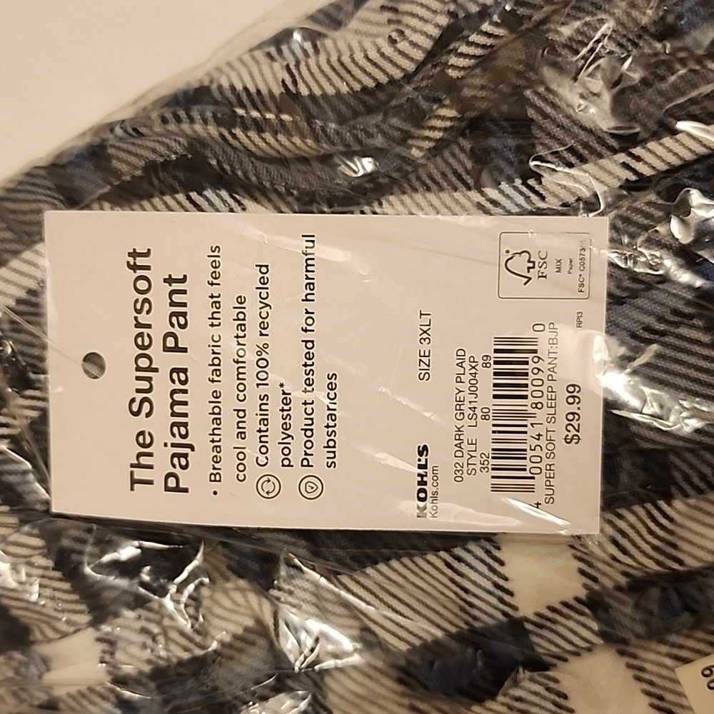 Big & Tall Sonoma Supersoft Pajama Pants - 3XLT - Picture 4 of 4